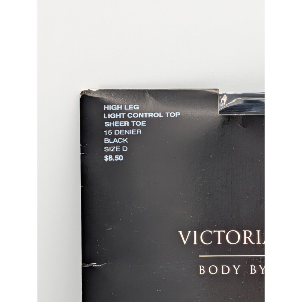 Victoria's Secret Body by Victoria Pantyhose Lot of 3 Sealed Size C/D Black - Picture 3 of 12